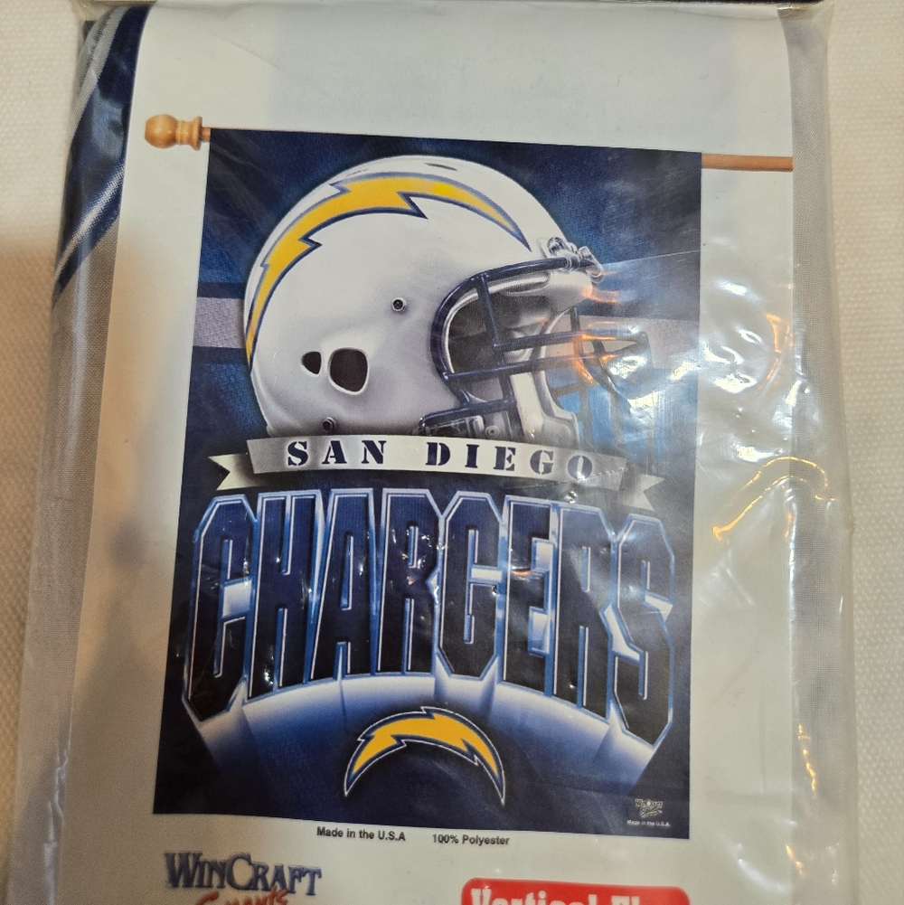 Wincraft San Diego Chargers NFL Vertical Flag Banner Indoor Outdoor 27" x 37"